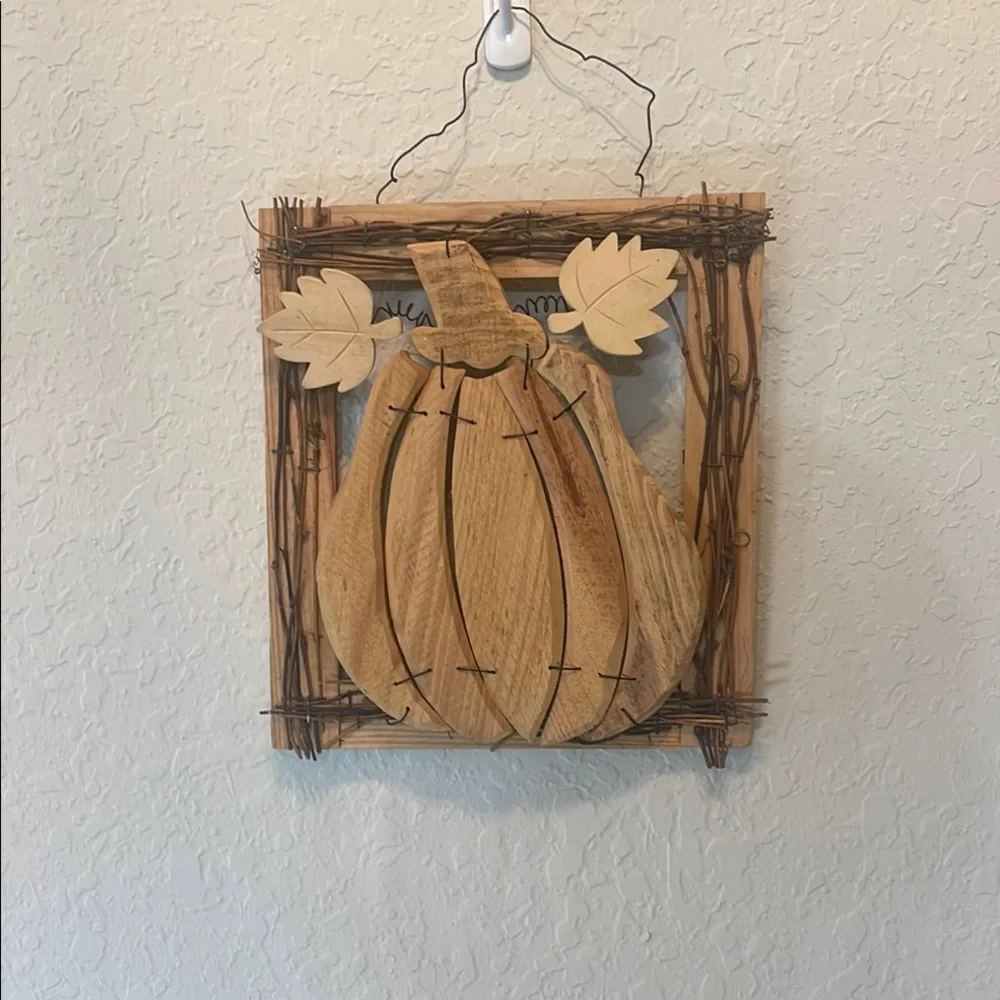 Rustic Wooden Pumpkin Wall Decor